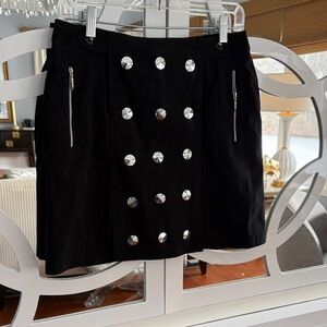 Jamie Sadock Black Golf Skirt with Silver Accents